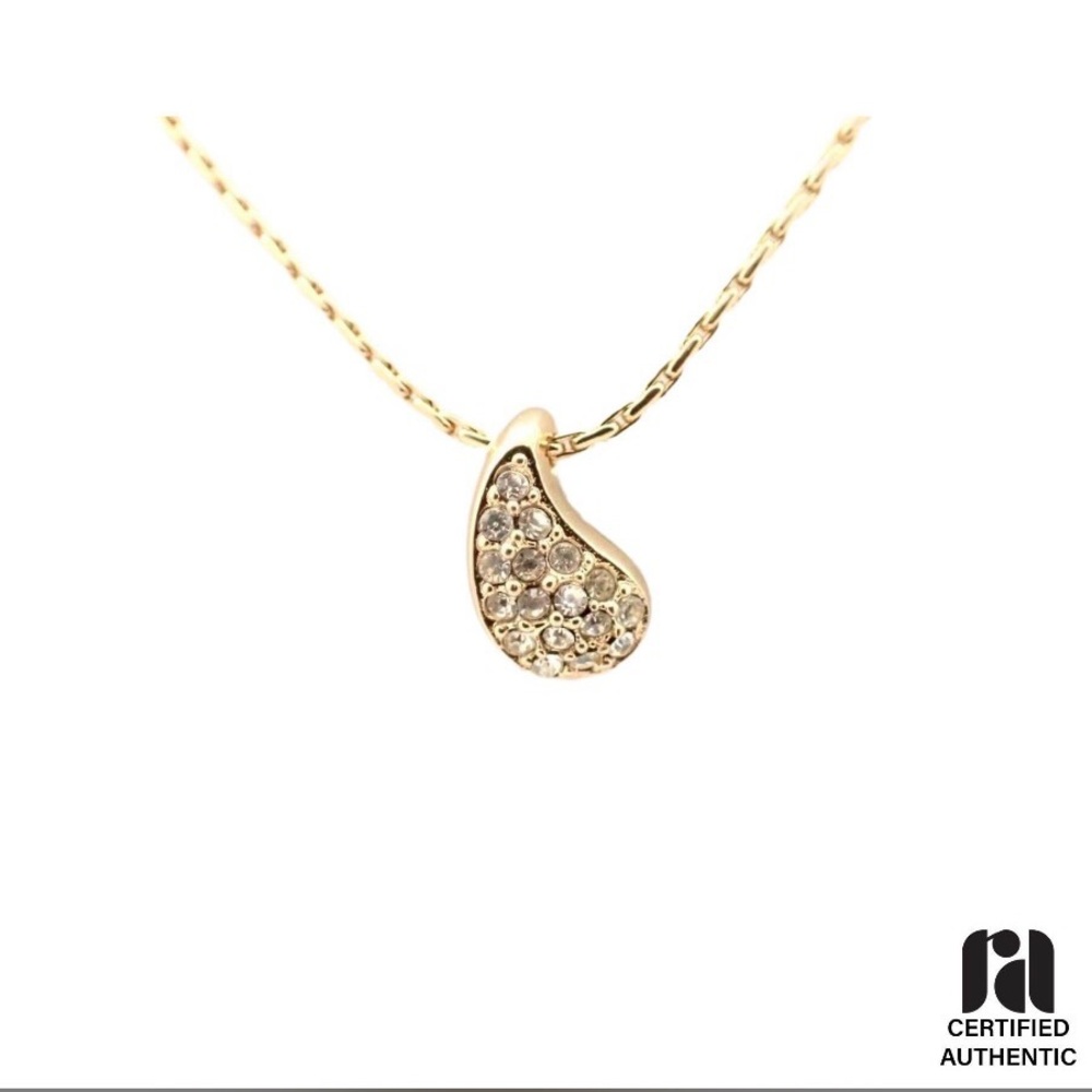 Christian Dior Gold Tone Rhinestone Necklace